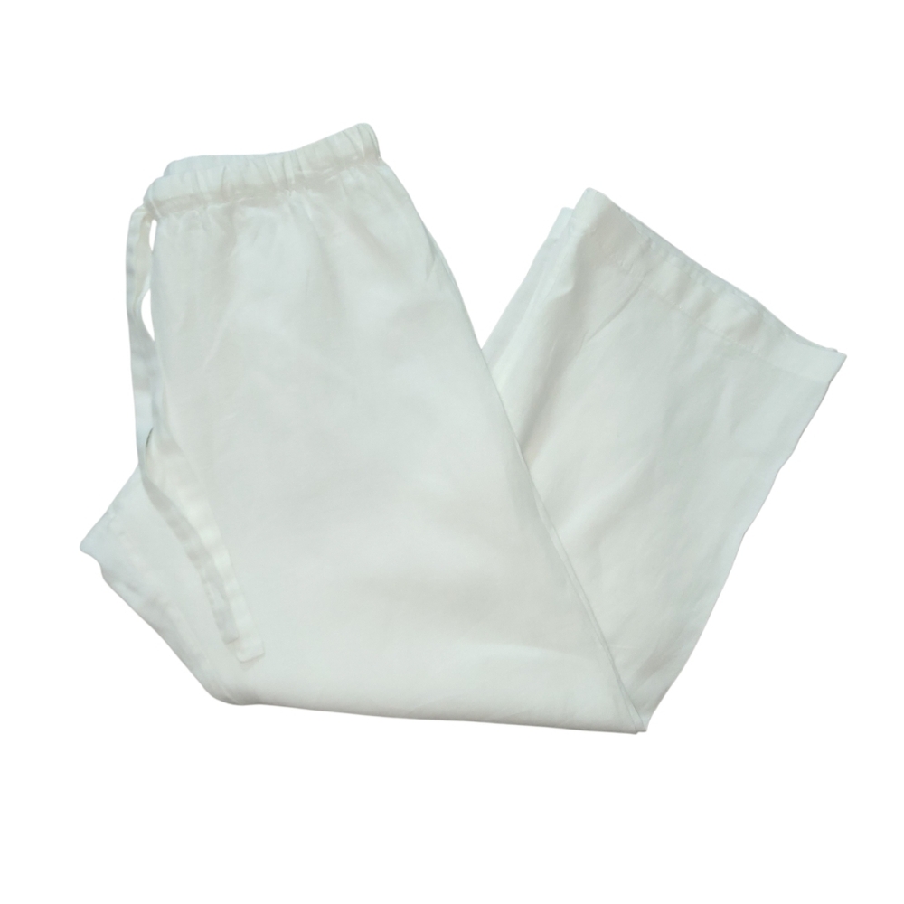 Flora Bella White Linen Drawstring Pants From Neiman Marcus
